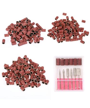 300 pieces nail grinding head sand band for 1 set drill manicure + nail polishing sanding