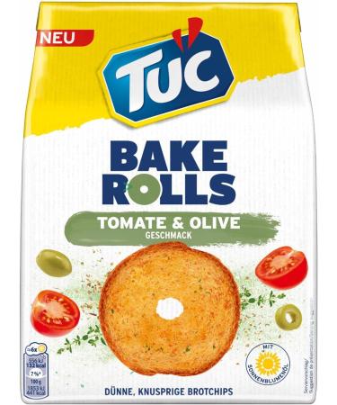 TUC Bake Rolls Tomato Olive Bread Crisps (Pack of 3 x 150g) + usy Block - Buy Online on GoSupps.com