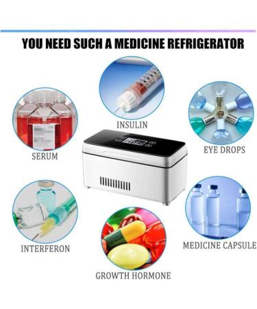 Mini Fridge Medicine Fridge and Insulin Cooler Travel Insulin Cooler Box Portable Car Cooler/Small Travel Medicine Box 2 battery - Buy Online on GoSupps.com