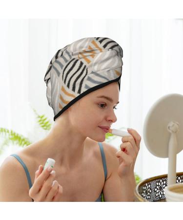 Geometric Microfiber Hair Towel - Super Absorbent Wrap for Long Curly & Thick Hair | Soft Coral Velvet Quick Dry Cap for Women - Buy Online on GoSupps.com