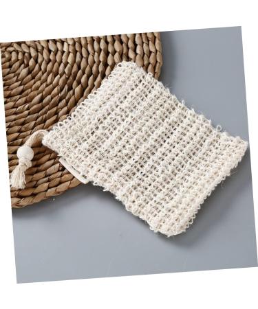 Baluue 12 Pcs Soap Bag Soap Foam Net Bar Soap Saver Bubble Foam Net Soap Net Cotton Linen Beige - Buy Online on GoSupps.com