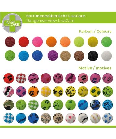 Lisacare Self-Adhesive Bandage - 12 Rolls 5cm Wide - Elastic & Colorful for Kids - Comforting Heart Design - Shop Now! - Buy Online on GoSupps.com