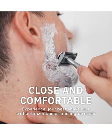 BOVEM Align Razor - Premium Single Blade Safety Razor for Men | Double Edge Razor with Stand and 5 Platinum Blades | Matte Silver - Buy Online on GoSupps.com