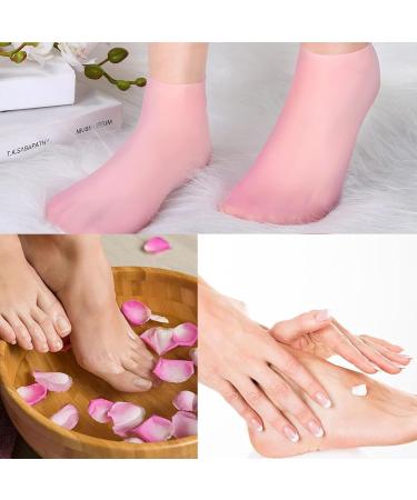 2 Pairs Silicone Socks for Women Moisturizing Socks Silicone Pedicure Socks Anti-Slip Silicone Socks for Repairing Cracked Heel Dry Feet Moisturizing Feet and Softening Rough Skin - Buy Online on GoSupps.com