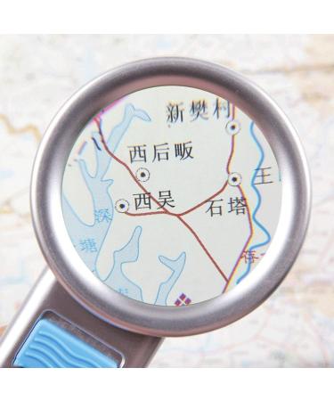 Magnifying Glass 20 Times Old Children's Reading HD Identification High-Power Optical Glass Hand-held Magnifier with Lamp Made in China - Buy Online on GoSupps.com