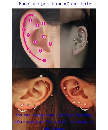 Mushaya Reusable Ear Piercing Gun Kit with 3 Pairs Earrings - Professional Piercing Tool for Adults and Children - Buy Online on GoSupps.com