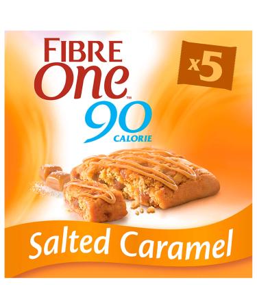 Fibre One 90 Calorie Salted Caramel High Fibre Squares 5 x 24g