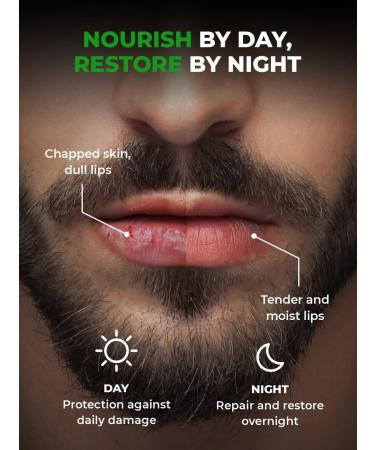 Hemp Non Tinted Lip Balm for Men - Repair & Protect Dry Cracked Lips | 7g Natural Lip Mask with Hemp Seeds - Buy Online on GoSupps.com