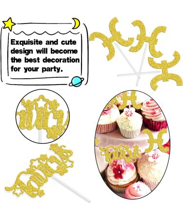 12Pcs Taurus Cupcake Topper Big Taurus Energy/Taurus Season 12 Constellation April/May Birthday Cupcake Decoration Horoscope Astrology Birthday Party Supplies Gold Glitter - Buy Online on GoSupps.com