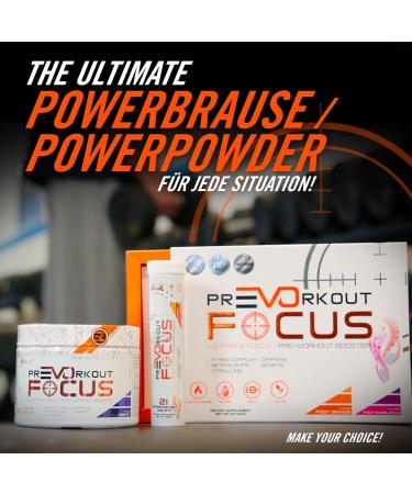 Evolabs Prevorkout Focus Powder 221G - Premium Pre-Workout Booster with N-Acetyl-L-Cystein Beta-Alanin Guarana & Siberian Ginseng - Blueberry Flavor for Enhanced Gaming & Training Performance - Buy Online on GoSupps.com