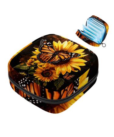 MuooouM storage bag for women's bandages wooden board blue anchor menstruation cup cash bag portable women's bandages storage bags female menstruation first period bag for teenagers color 7