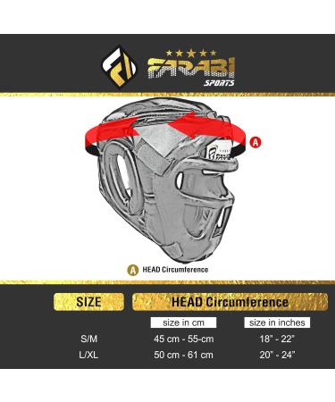 Farabi Sports Head Guard - Front Bar Grill Guard for Krav Maga & Kickboxing - Black L | International Shipping Available - Buy Online on GoSupps.com