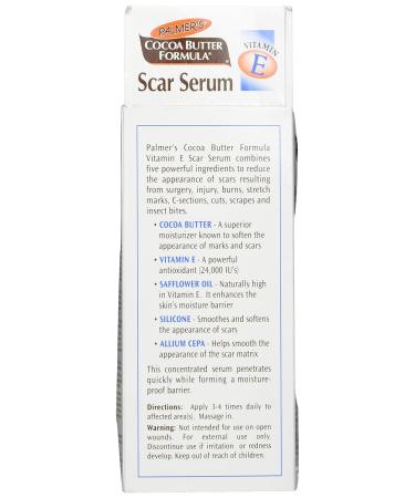 Palmer's Cocoa Butter Formula Scar Serum with Vitamin E - 1 Ounce - Effective Scar Treatment for All Skin Types | Shop Internationally - Buy Online on GoSupps.com