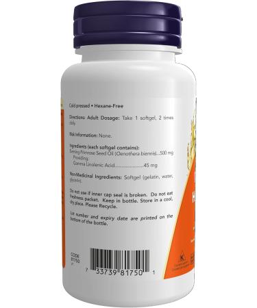 NOW Supplements Evening Primrose Oil 500mg Softgels 100 Count - Buy Online on GoSupps.com