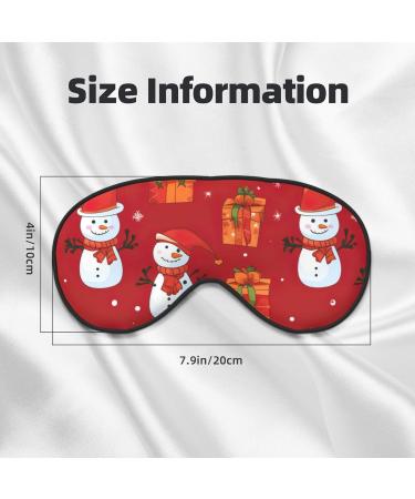 Xmas Gift Snowman Print Double Sided Eye Mask | Blackout Sleep Mask for Women & Men - Buy Online on GoSupps.com