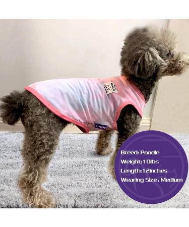 Cyeollo Tie Dye Dog Shirts 2 Pack for Small Dogs - Stretchy Tank Tops for Summer - L Chest (18-21) - Breathable and Stylish - Buy Online on GoSupps.com