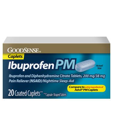 GoodSense Ibuprofen PM Ibuprofen 200 mg and Diphenhydramine Citrate 38 mg Tablets Pain Reliever and Nighttime Sleep-Aid