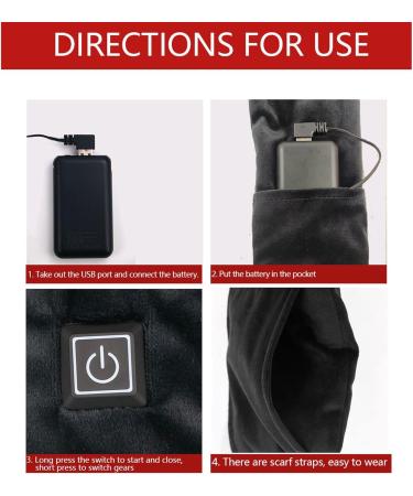 Doact Electrically Heated Scarf & Neck Pillow - Portable Adjustable Temperature 3 Heat Settings for Winter Comfort - Buy Online on GoSupps.com