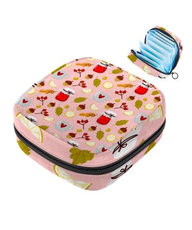 Autumn knitting cup and jam storage bag for women's bandages large menstrual cup pocket with zipper periodic inserts bags panty liners tampons for girls and women multicolored 08