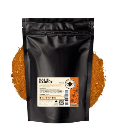 Nature Kitchen Ras El Hanout Moroccan Spices (Mild) 500G Large Bag Of Seasoning Spices And Herbs. Gluten-Free and Vegan Everyday Cooking Blends For Marinades Sauces Frying Baking Or Grilling