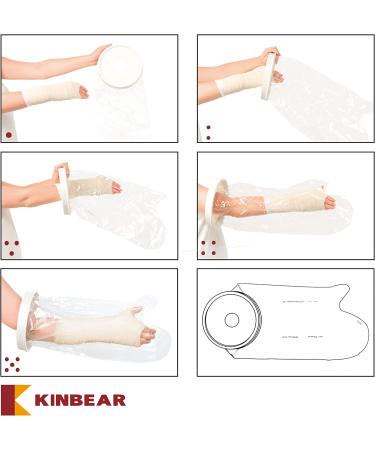 KINBEAR Waterproof Arm Cast Cover for Adults - Reusable Protector for Shower & Bath, Watertight Protection for Broken Hands, Half Arm & Wrists - Buy Online on GoSupps.com