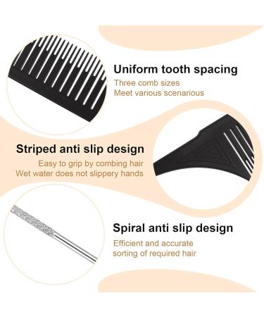 Opopark 3-Piece Highlighting Comb Set | Rat Tail Teasing Combs for Hair Styling | Professional Men and Women | Black - Buy Online on GoSupps.com