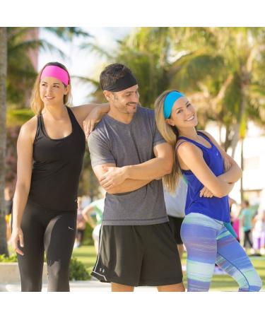 4 Inch Bondi Band Headbands for Women - Anti-Slip & Absorbent, Moisture-Wicking Headbands for Running, Yoga & Skiing - Black Espresso Brown - Buy Online on GoSupps.com