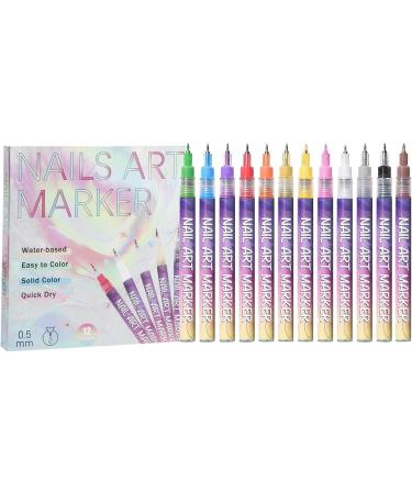 Gel Nail Paint Markers Quick-Drying Liner Pen Artistic Art Kit Colorful Nail Accessories | Fun Creative Craft Set for Teens Women - Buy Online on GoSupps.com