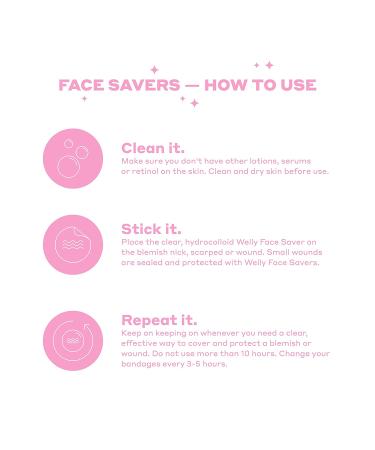 Welly Hydrocolloid Adhesive Clear Face Savers - Small Spot Shape, 36 ct - Buy Online on GoSupps.com