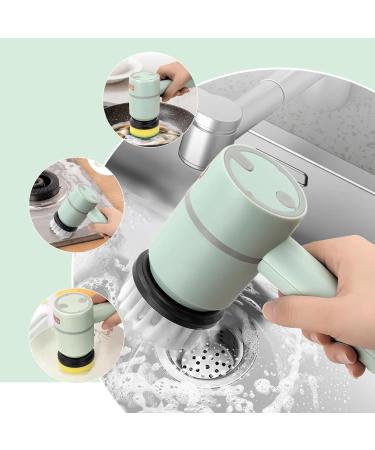 Dish Buddy Dish Gun For Washing Dishes Electric Scrub Brush Electric Dish Scrubber with 6 Replaceable Brush Heads Handheld Kitchen Brushes for Dishes Kitchen Cleaning Brushes - Buy Online on GoSupps.com