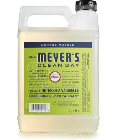 Mrs. Meyer's Clean Day Dish Soap Refill Cruelty Free Dishwashing Liquid Lemon Verbena Scent 1.4 Liter Refill for Dish Soap Bottle - Buy Online on GoSupps.com