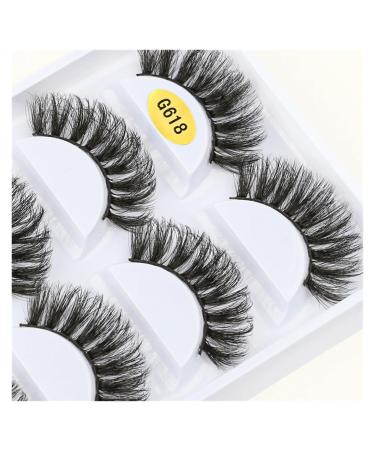 UAMOU 2/20/100 Boxes Mink Lashes Eyelashes 5 pairs Natural Curly Fake Eyelashes Thick Maquiagem Lash Extension Makeup Tools Cheerfully (Color : 5 pairs G618 Size : 2 boxes)
