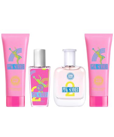 Hybrid & Company Pink Summer 4Pcs Gift Set For Women 45ml-Perfume&50ml-Mist&50ml-Bodylotion&50ml-Shower Gel - Buy Online on GoSupps.com