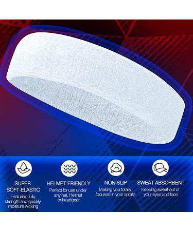 Sweatbands Headband for Men & Women - Moisture Wicking Athletic Towel for Running, Cycling, Yoga & Spa - 4 Pack - Buy Online on GoSupps.com
