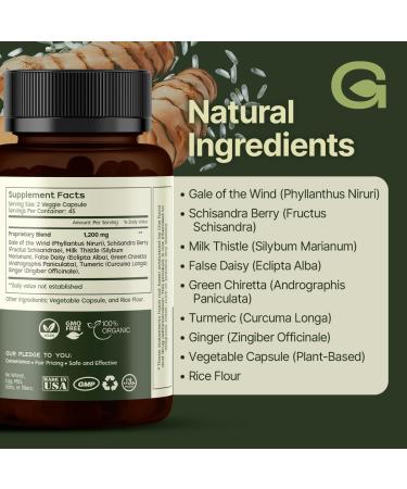 GREEN'S BEST Liver Support Supplement Liver Detox & Repair with Milk Thistle Dandelion & Turmeric Promotes Liver Health & Cleansing Herbal Formula for Fatty Liver & Digestion 90 Capsules - Buy Online on GoSupps.com