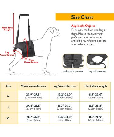 PZRLit Dog Lift Harness - Adjustable Mobility Aid Sling for Large Dogs' Hind Legs Perfect for Elderly and Disabled Dogs - Hip & Back Leg Support Vest for Walking Assistance Large - Buy Online on GoSupps.com