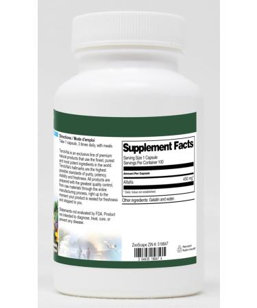 Alfalfa - 450 mg (100 Capsules ZIN: 518847) - Buy Online on GoSupps.com