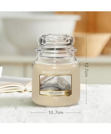 Yankee Candle Warm Cashmere Scented Candle - Medium Glass Jar | Long Burn Time Up to 75 Hours | International Shipping Available - Buy Online on GoSupps.com