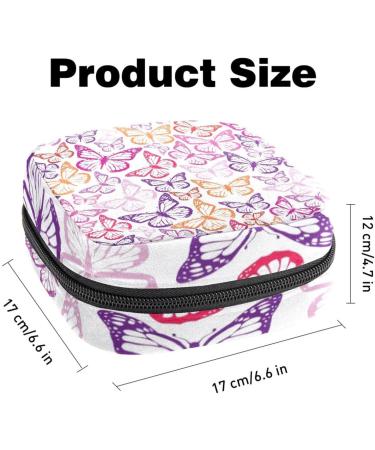 MUOOUM Women's Portable Menstrual Cup Bag - Cow Red Gold Pattern Storage Bag with Zipper for Teens & Women - Buy Online on GoSupps.com