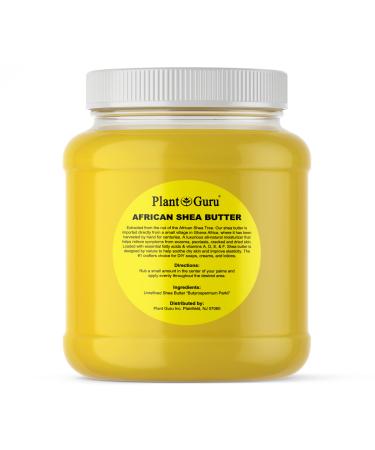 Raw African Shea Butter 3 lbs. Bulk Unrefined 100% Pure Natural Yellow Grade A DIY Body Butters, Lotion, Cream, lip Balm & Soap Making Supplies, Eczema & Psoriasis Aid, Stretch Mark Product
