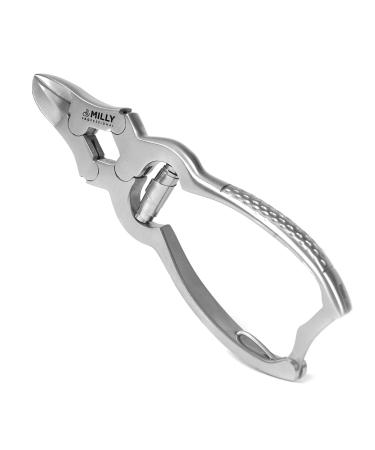 By MILLY German Steel  Professional Toenail Clippers - for Thick and Hard Toenails - Hammer Forged - Heavy-Duty for Thick and Hard Toenails (Silver)