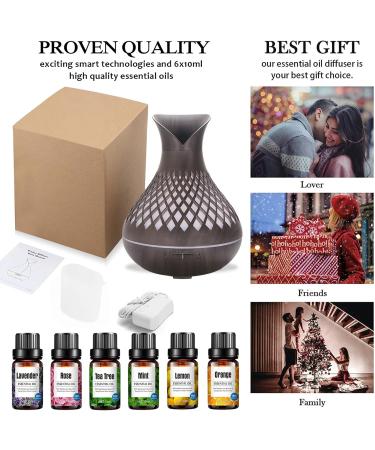 Smart Alexa Aroma Diffuser - 500ml Essential Oils Set App Control 7 Color LED Quiet Auto-Off Compatible with Alexa & Google Home - Buy Online on GoSupps.com
