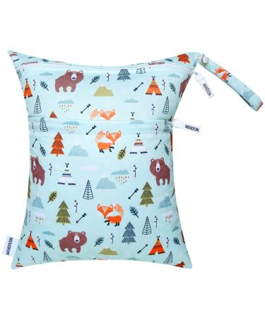 MIXIDON Wet Bag Waterproof Wet Dry Bag for Swimsuits Cloth Nappy Wet Bag Outdoor Organiser Bag for Baby Items Wet Dry Clothes Bag Pattern 8