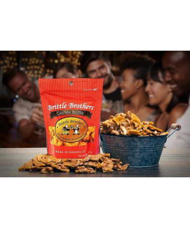 Brittle Brothers Cashew Brittle Gift Set - 5 oz. Bag - 4x More Nuts - Corporate Christmas Gift - Chocolate Covered - Voted #1 - Buy Online on GoSupps.com