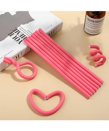 30PCS 9.45" X 0.31" Flexible Hair Rollers Flexible Curling Rods Heatless Curlers Hair Rods Foam Curlers Home Use For Women Girls Short Medium Hair And Long Hair To Sleep In (Pink) - Buy Online on GoSupps.com