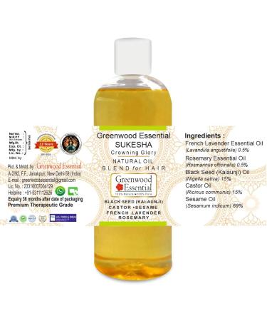Buy Sukesha Hair Oil - Nourishing Rosemary & Lavender Blend for Strong Thick Hair - 200ml | International Shipping Available - Buy Online on GoSupps.com