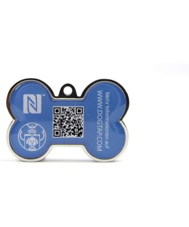 DogTap Solid Digital Dog Tag - NFC & QR Code Waterproof PVC & Metal 41.6 x 28.5 mm - International Shipping - Buy Online on GoSupps.com