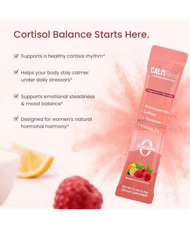 Calm Magnesium Powder Calming Drink Mix Cortisol Supplement for Women with Ashwagandha Saffron L Theanine Vitamin D3-Stress Relief & Relaxation Support No Sugar 30Ct Raspberry Lemonade Raspberry Lemonade 0.16 Ounce (P  - Buy Online on GoSupps.com