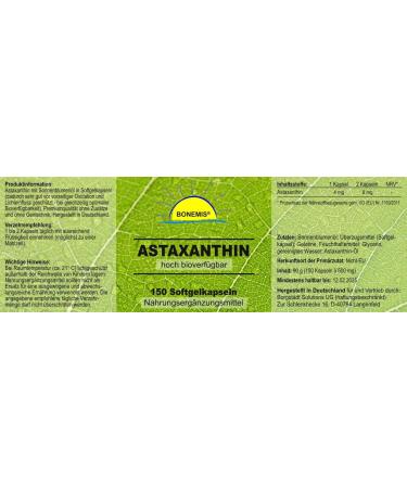 Astaxanthin 150 Softgel Capsules | High Bioavailability | No Additives | Bonemis - International Shipping Available - Buy Online on GoSupps.com