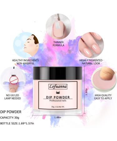 Lofuanna 30g Dip Powder Nude Color Nail Dipping Powder - Salon Quality French Nail Art, Odor-Free & Long-Lasting (004) - Buy Online on GoSupps.com